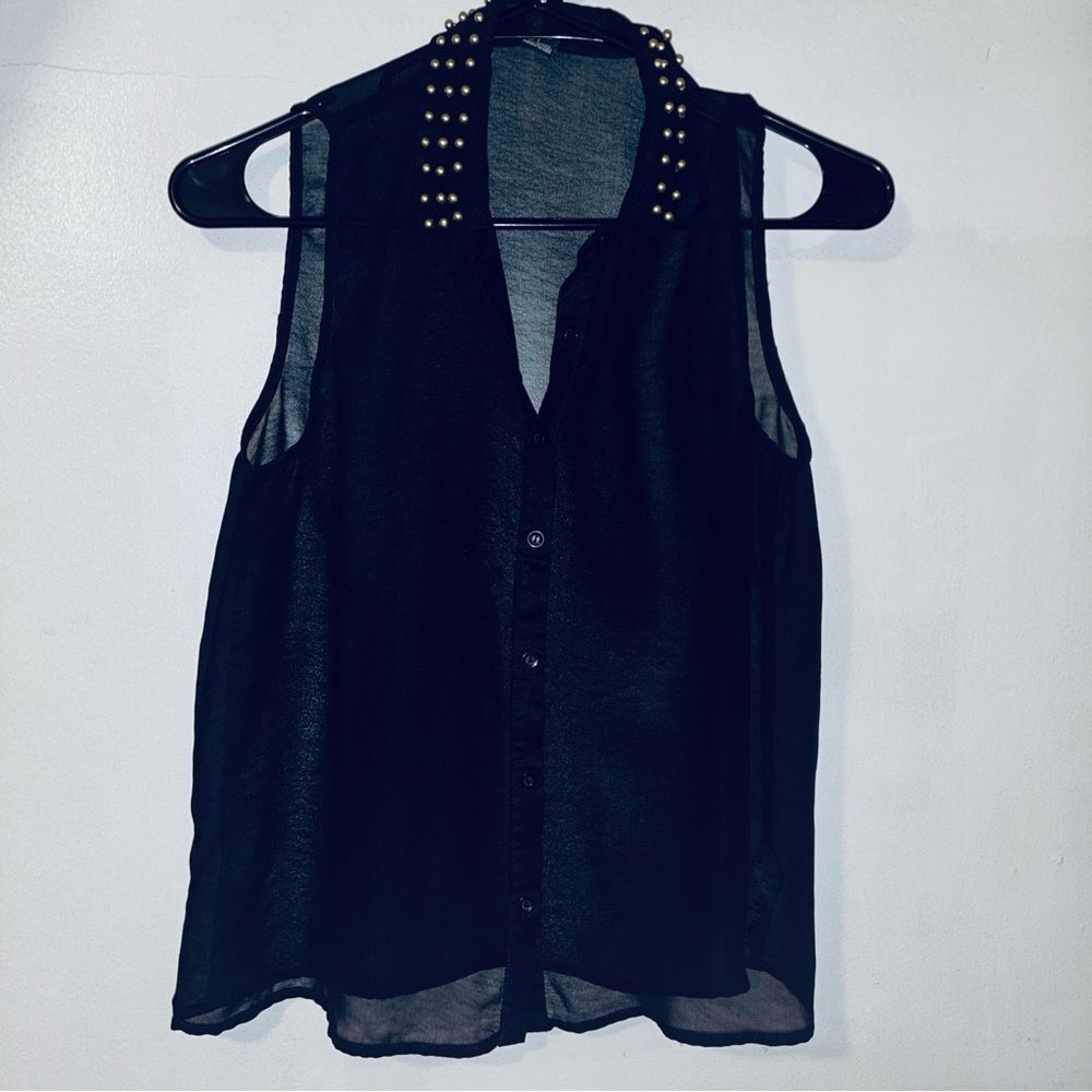 Women’s Black Sheer Blouse - Small